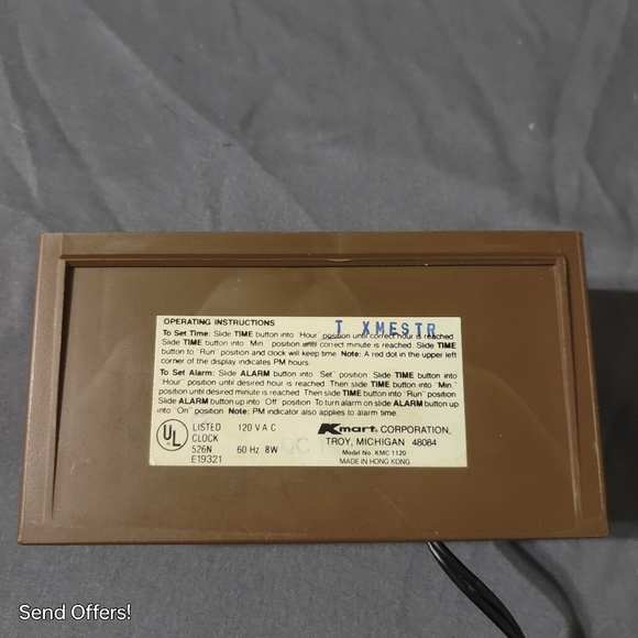 VTG KMC Kmart 1120 Digital Alarm Clock With Snooze - Picture 3 of 4